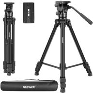 📸 neewer 66 inches video tripod with fluid head - lightweight aluminum alloy camera tripod for dslr, video camera, and camcorder – vt-1520 with pan head logo