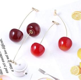 img 1 attached to 🍒 Kakyoin Cherry Dangle Earrings - Perfect Gifts for Women and Girls