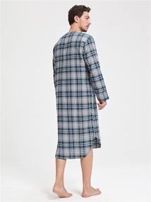 img 1 attached to 👚 SIORO Flannel Nightshirt: Premium Cotton Nightwear for Better Comfort and Style