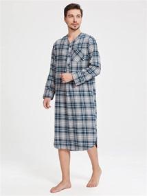 img 3 attached to 👚 SIORO Flannel Nightshirt: Premium Cotton Nightwear for Better Comfort and Style