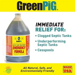 img 3 attached to 🚽 Quick-Acting Emergency Formula for Septic Tanks - GREEN PIG Septic Tank Treatment Effectively Clears Clogs, Boosts Performance, and Restores Leach Lines and Fields - 1 Gallon