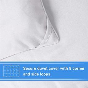 img 1 attached to 🛏️ HARNY Winter All Season Oversized Queen Size Comforter: Soft Quilted Duvet Insert with Corner Tabs, Cooling Summer Technology, Machine Washable – Warmth, Style & Convenience (98x98 Inches)