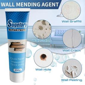 img 3 attached to Drywall Patch Repair Kit: Quick & Easy Solution for Holes and Cracks in Walls, Wood & Plaster - Includes Scraper and Self-Adhesive Spackle