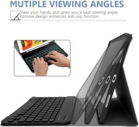 img 1 attached to 🔌 Wineecy Galaxy Tab S7 11 inch 2020 Keyboard Case with Backlit Wireless Detachable Keyboard and Protective Cover - Black, SM-T870/T875 Compatible