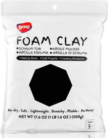 img 3 attached to 🎨 1.1 Pound BOHS Black Squishy Slime and Modeling Foam Clay, Ideal for Arts & Crafts, Air Dry