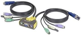 img 3 attached to 💻 IOGEAR 2-Port MiniView Micro PS/2 Audio KVM Switch with Cables - Enhanced Connectivity for Efficient Control