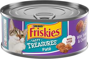 img 4 attached to 🐱 Purina Friskies Pate Wet Cat Food - Tasty Treasures with Liver, Turkey & Chicken (24 Pack of 5.5 oz Cans)