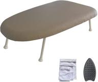🧲 ezy iron tabletop small ironing board with folding legs - portable, compact mini iron board set for sewing, travel, rv, dorm. includes bonus laundry wash bags & iron rest! logo