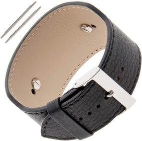 img 1 attached to 👑 Exquisite Gilden Textured Calfskin Leather Bracelet: An Elegant Accessory for All Occasions