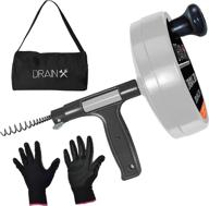 drainx pro 50-ft heavy duty steel drum drain 🔧 auger: ultimate plumbing drain snake with work gloves and storage bag логотип