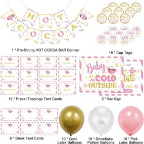 img 2 attached to 🎉 Celebrate the Winter Season with our Hot Cocoa Bar Decoration Kit- Featuring Pink Gold Snowflake Balloons and Hot Cocoa Banner