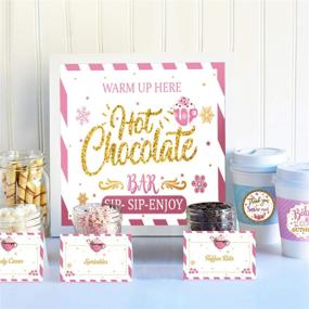 img 3 attached to 🎉 Celebrate the Winter Season with our Hot Cocoa Bar Decoration Kit- Featuring Pink Gold Snowflake Balloons and Hot Cocoa Banner