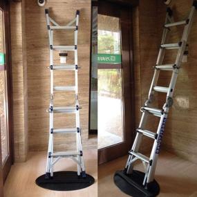 img 3 attached to Enhance Ladder Safety with Extension Ladder Mat - Non-Slip, Anti-Skid, and Floor Protecting Rubber Mat