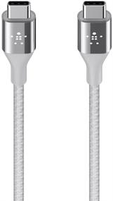 img 2 attached to 🔌 Enhanced Belkin MIXIT DuraTek Kevlar USB-C (USB Type C) to USB-C Cable, 4 Feet (Silver)