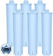 🔄 6 pack ecoaqua replacement filters for jura claris blue capresso clearyl coffee machines logo