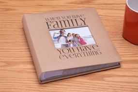 img 3 attached to 📸 Malden International Designs Sentiments Family Brag Book with Memo Photo Opening, 2-Up, Tan - Holds 160-4x6 Photos
