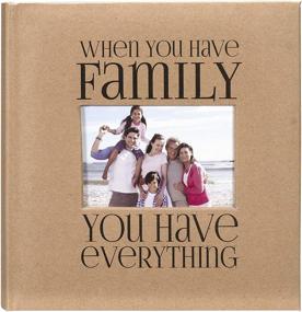 img 4 attached to 📸 Malden International Designs Sentiments Family Brag Book with Memo Photo Opening, 2-Up, Tan - Holds 160-4x6 Photos