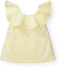 img 4 attached to 👚 Stylish and Refined: Hope & Henry Girls' Woven Ruffle Top – Best Deals and Chic Fashion for Girls!