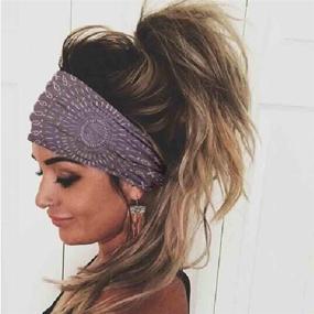 img 3 attached to 👧 Olbye Wide Boho Headband Headwrap - Stylish & Nonslip Hair Accessories for Women and Girls 3Pcs