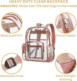 img 2 attached to Cambond Clear Backpacks - Reinforced Transparent Bags