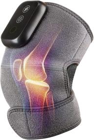 img 4 attached to 🔥 Heated Knee Massager and Brace Wrap with Wireless Vibration, Adjustable Intensity and Temperature, Ideal for Knee Muscle Ache Relief, Arthritis Relaxation, and Knee Support