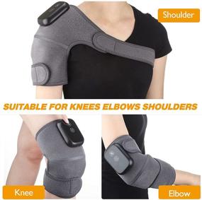 img 2 attached to 🔥 Heated Knee Massager and Brace Wrap with Wireless Vibration, Adjustable Intensity and Temperature, Ideal for Knee Muscle Ache Relief, Arthritis Relaxation, and Knee Support