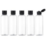 💼 lisapack 3.4oz travel bottles with flip cap (5 pcs) - convenient dispenser containers for cosmetics (100ml, clear) logo