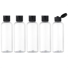 img 4 attached to 💼 Lisapack 3.4Oz Travel Bottles with Flip Cap (5 Pcs) - Convenient Dispenser Containers for Cosmetics (100ml, Clear)