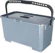 🪣 gray polypropylene rectangular squeegee bucket, 6 gallon capacity, 20-1/2 inches l x 10-1/2 inches w x 11-1/4 inches h by carlisle 363301923 logo