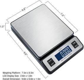 img 1 attached to Weighmax W-2809: Heavy-Duty Stainless Steel Digital Postal Scale, 90 📦 LB X 0.1 OZ - Ideal for Shipping with AC Adapter