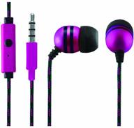 pink hm283 stingers stereo earbuds with mic by sentry industries inc. logo