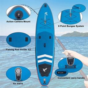 img 2 attached to 🏄 Adults' Freein SUP Inflatable Stand Up Paddle Board Package - High-Quality iSUP