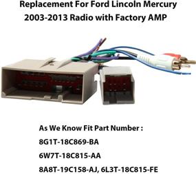 img 1 attached to Enhanced SEO-Optimized Wire Harness Head Unit Video RCA Adapter for Ford F150/F250 Lincoln Mercury 2003-2013, with RED WOLF Replacement, Amp Power Input Connector Included