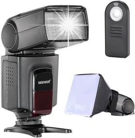 img 4 attached to 📸 Набор вспышки Neewer TT560 Speedlite для камер Canon Nikon Sony Pentax DSLR с стандартным горячим башмаком, включает: (1) вспышку TT560 + (1) мягкую коробку для вспышки + (1) пульт ДУ.