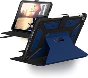 img 4 attached to 📱 UAG Metropolis Rugged Heavy Duty Protective Cover for iPad 10.2-inch (9th Gen, 2021) & (8th Gen, 2020) - Multi-Angle Viewing Stand with Pencil Holder, Cobalt