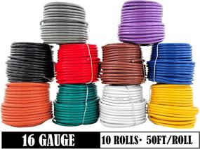 img 2 attached to 🔌 GS Power 16 Gauge Stranded Copper Clad Aluminum Primary Wire Assortment for Car Audio Amplifiers: 10 Color Combo, 50ft Rolls