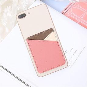 img 1 attached to 🍉 Stylish lenoup PU Leather Cell Phone Card Holder: Convenient Phone Pocket for Credit, Business Cards & IDs - Stick on Cell Phone Wallet (Watermelon Red)