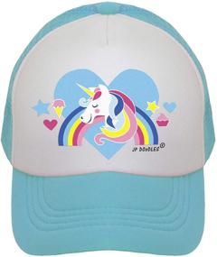 img 4 attached to JP DOoDLES Unicorn Hat Kids Trucker Hat 🦄 with Baseball Mesh Back, Ideal for Babies, Toddlers, and Youths