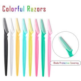 img 3 attached to 🔪 Boao 24 Pieces Eyebrow Razor: Facial Razor and Trimmer with Precision Cover (Multicolor A) - Effortless Shaping and Grooming