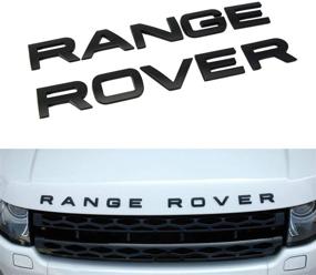 img 3 attached to 1Set 3D Head Cover Hood Letters Sports Line Badge Emblem for Range Rover L-a-n-d R-o-v-e-r car Stickers Decal Logo (Matte Black)