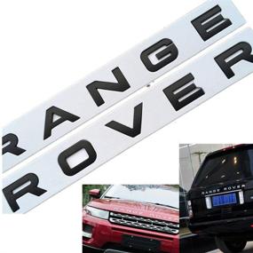 img 4 attached to 1Set 3D Head Cover Hood Letters Sports Line Badge Emblem for Range Rover L-a-n-d R-o-v-e-r car Stickers Decal Logo (Matte Black)