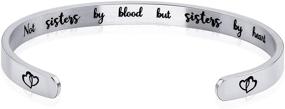 img 4 attached to Best Friends Friendship Bracelet - Not Sisters by Blood but Sisters by Heart Sister Jewelry Bangle