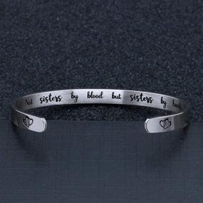 img 2 attached to Best Friends Friendship Bracelet - Not Sisters by Blood but Sisters by Heart Sister Jewelry Bangle