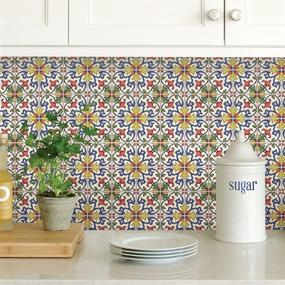 img 3 attached to 🏡 Transform Your Home with In Home NH2365 Tuscan Peel & Stick Backsplash Tiles: Multi-Color, 4 Piece