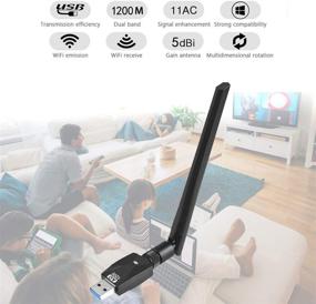 img 3 attached to Adapter 1200Mbps 300Mbps Antennas Wireless Television & Video