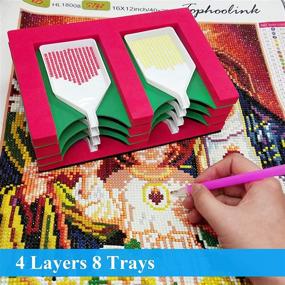 img 3 attached to 💎 Enhance Your Diamond Painting Experience with Diamond Painting Kits for Adults: Red Trays, Multi-Boat Holder, and Dotting Drill Kits