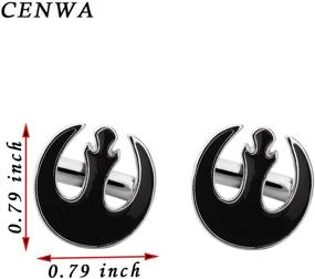 img 3 attached to CENWA Cufflinks Rebel Alliance Jewelry Men's Accessories