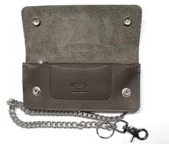 🏍️ biker wallet premium leather chain: the perfect men's accessory for motorcycle enthusiasts logo