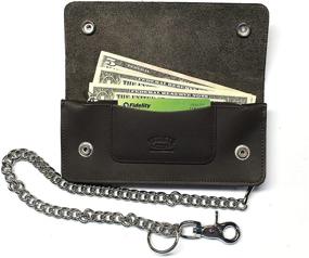 img 1 attached to 🏍️ Biker Wallet Premium Leather Chain: The Perfect Men's Accessory for Motorcycle Enthusiasts