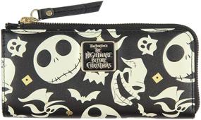 img 4 attached to 🎃 Disney Nightmare Before Christmas Jack Skellington Zero Oogie Boogie Wallet with Full Zipper